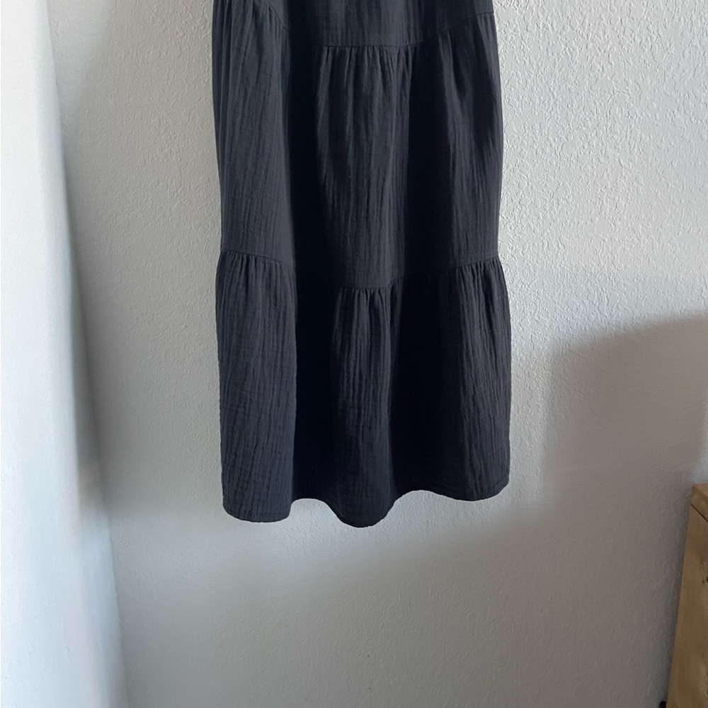 Universal Thread Charcoal Sleeveless Tiered Knee Length Dress - Picture 5 of 6